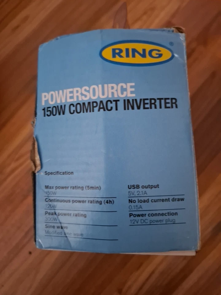 Ring Automotive RINVU150 12V 230V AC 150W In Car Invertor With USB Single - Image 3 of 3