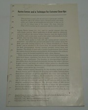 Kodak 1946 Booklet Portra Lenses Technique For Extreme Close-ups Photography