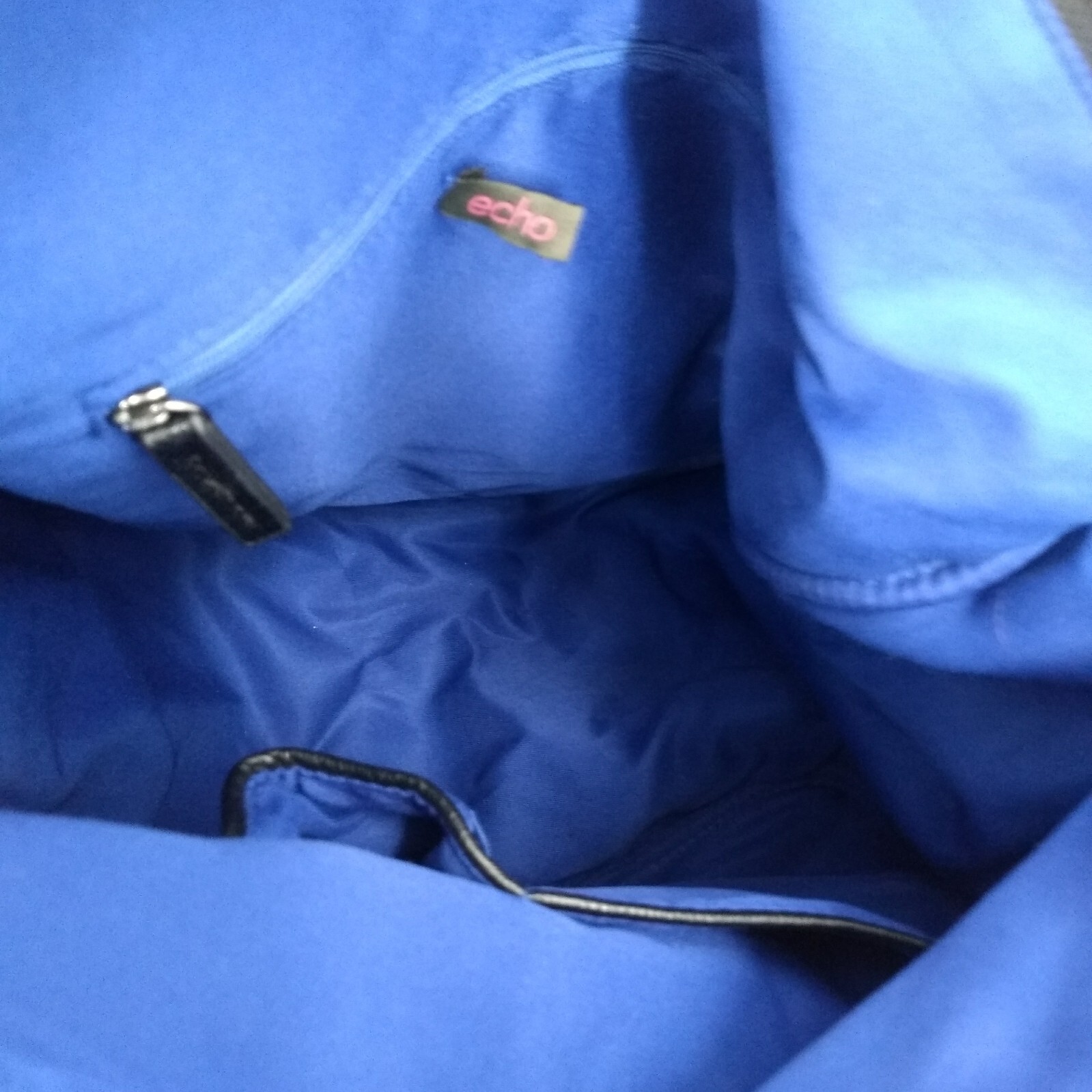 Echo Handbag Backpack Gray Black Houndstooth Flan… - image 9