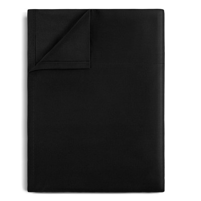 Black Full Flat Sheet Soft Microfiber Wrinkle-Free & Breathable Durable