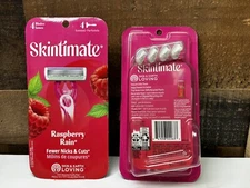 2PK Skintimate Raspberry Rain Scented Disposable Razors (4 in each pack)