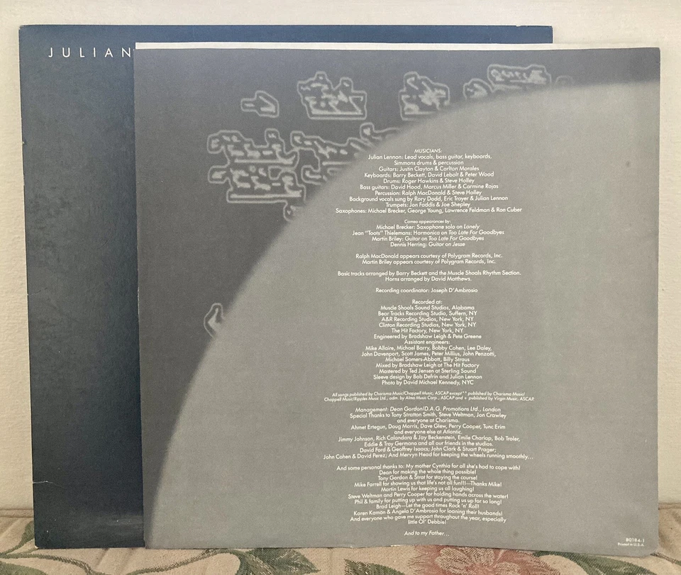 Julian Lennon - Valotte - Vinyl LP 1984 Atlantic Records 80184-1 USA Press VG+ - Image 4 of 4