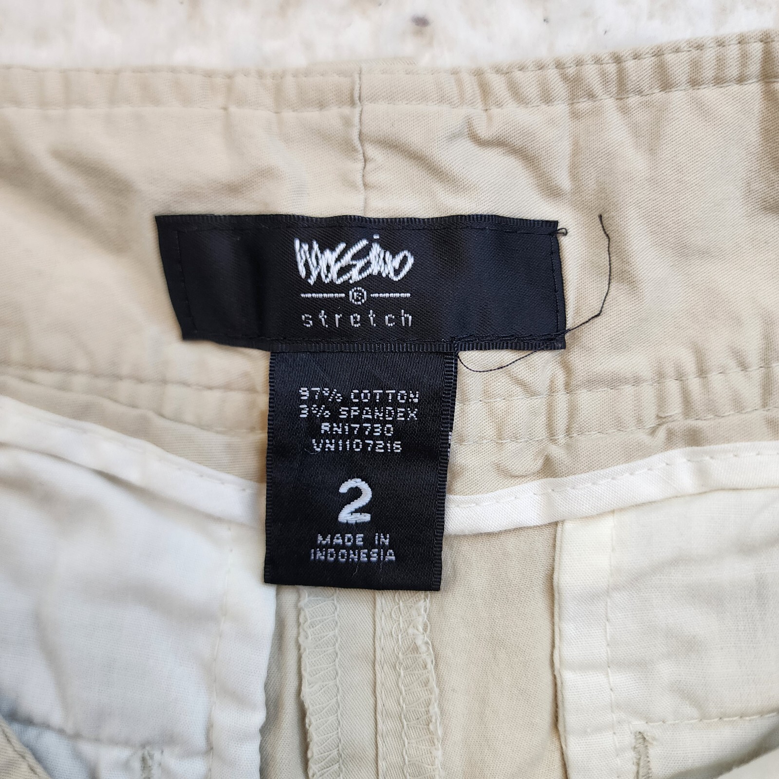 Mossimo Bermuda Chino Shorts 2 Light Khaki Cotton Stretch Modest Office Summer image 6