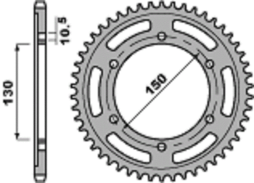 Kit Cadena Corona Piñón PBR EK2511G Honda XL700V Transalp 700 2010 - Imagen 3 de 3
