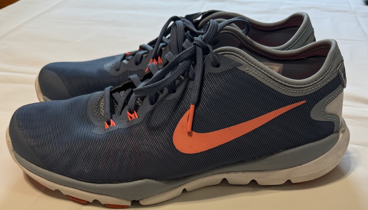 Nike Women's Flex Supreme Flywire Running Shoes Navy Orange Size 9.5