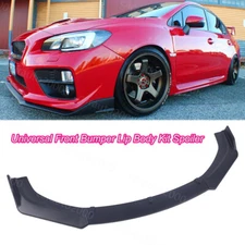 Universal Front Bumper Lip Spoiler Splitter Protector Kit Black