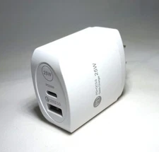 PD 25W USB Type C Fast Charger Power Adapter Dual Port Wall Charger - White