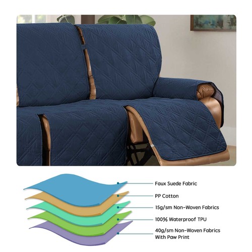 2/3 Seat Recliner Cover Couch Loveseat Slipcover Pet Dog Mat Protector - Picture 95 of 108
