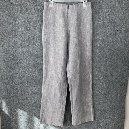 Comfy USA Linen Pants Women XS Gray Zip 