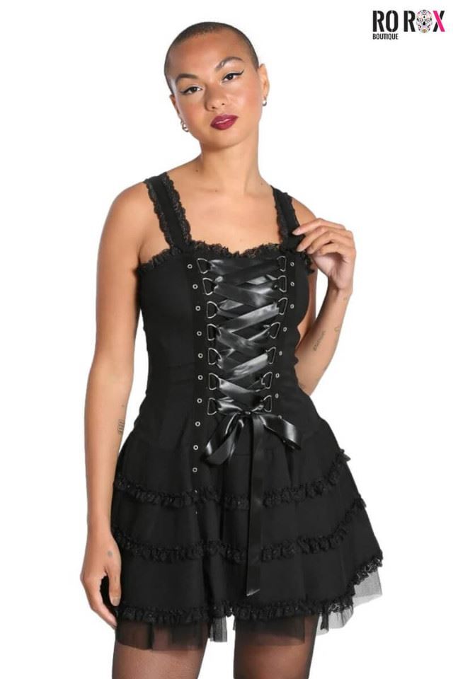 Hell Bunny Harley Dress New Sexy Mini Corset Ruffle Emo Punk