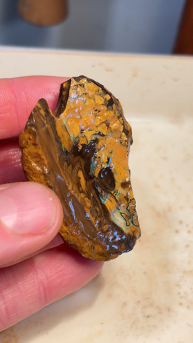 60g Koroit Boulder Queensland Opal Australian Rough Nut piece Bo-136 - Video 1 of 1