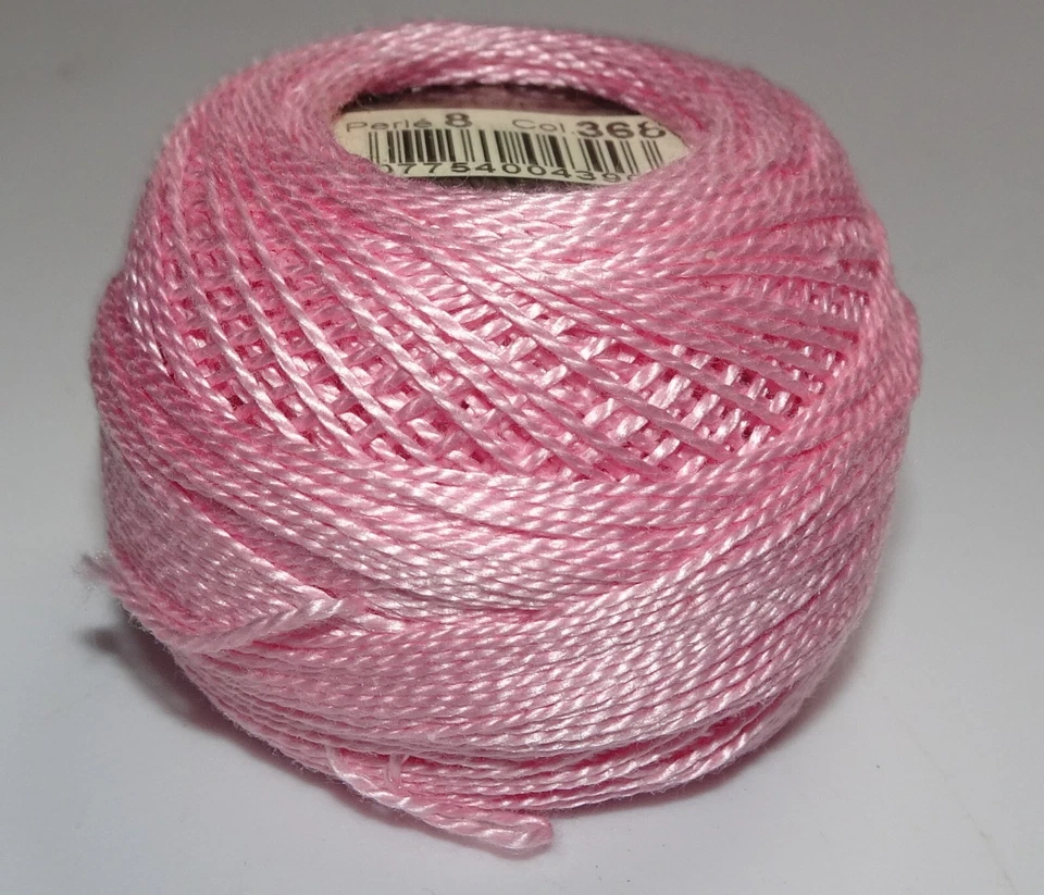 NOS 6 balls = DMC Coton Perle Art 116 # 8 10g = COLOR 3689 = 100% cotton - Image 2 of 4