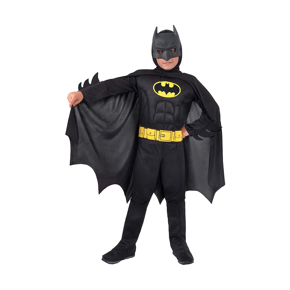 Ciao Costume Batman Con Muscoli Pettorali Imbottiti Originale DC Comics  Bambino