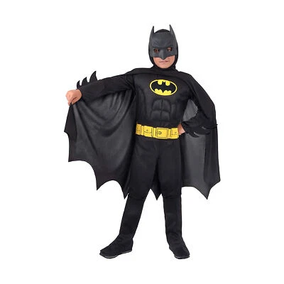 Ciao Costume Batman Con Muscoli Pettorali Imbottiti Originale DC Comics Bambino