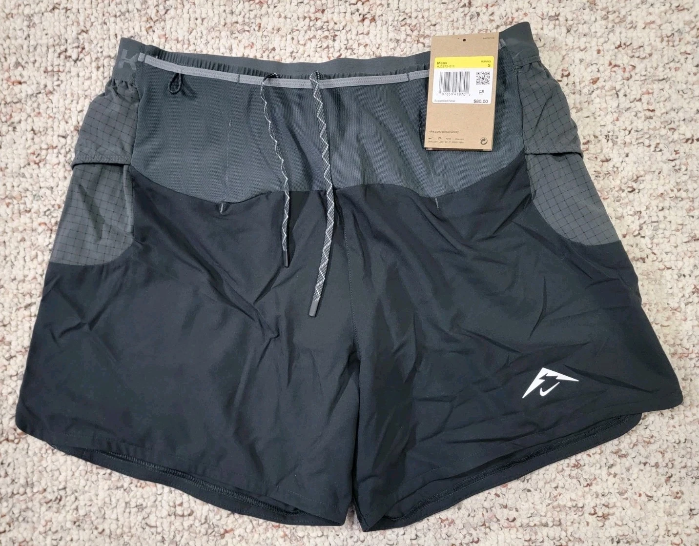 Nike Trail Second Sunrise Dri-Fit ADV 5" Running Shorts HJ3572-010 Mens Sz Small