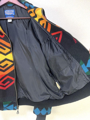 Rare] Pendleton all-over Native American pattern wool jacket in