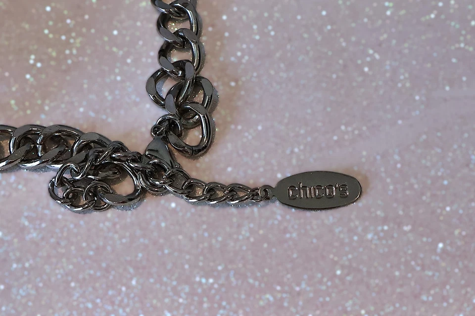 IMPRESIONANTE Collar Chico's Cristal Azul 18 - 20" N59 Foto 3 de 3