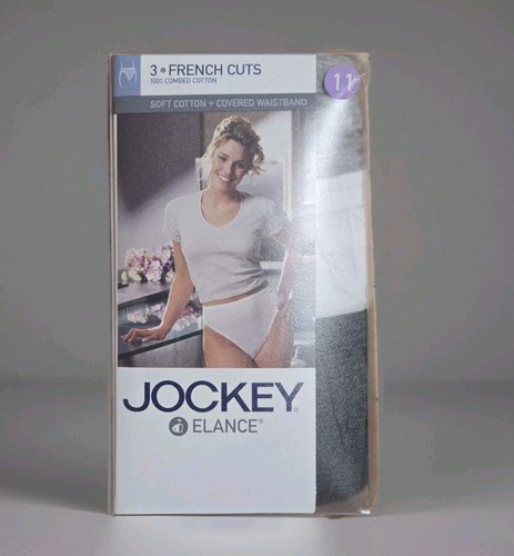 Vintage Jockey 3 Pack French Cut Panties Size 11 Elance Combed Cotton 2003