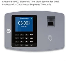uAttend BN6000 Biometric Time Clock System for Small Business with Cloud-Based