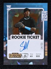 2021 Panini Contenders Cracked Ice 14/23 Jesus Sanchez #124 Auto 1a4z