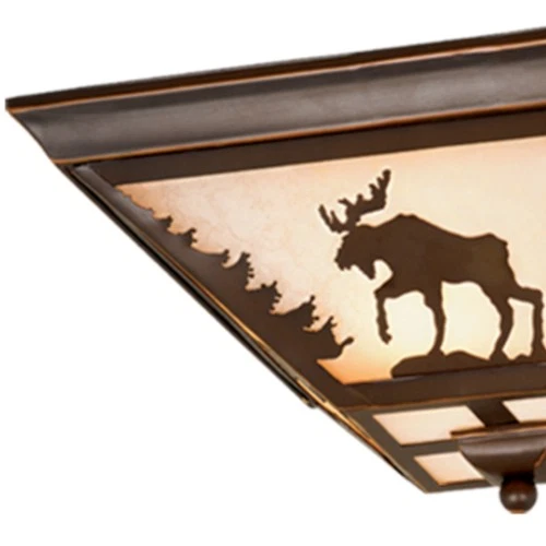Vaxcel Lighting CC55614 Yellowstone 3 Light Flush Mount Indoor - Bronze - Picture 3 of 11