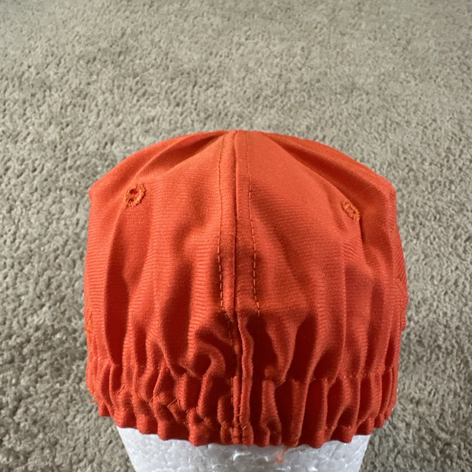 Vintage Yamaha Hat Cap Men M/L Orange Fitted Stretch New Era Pro Model 80s - Image 3 of 4