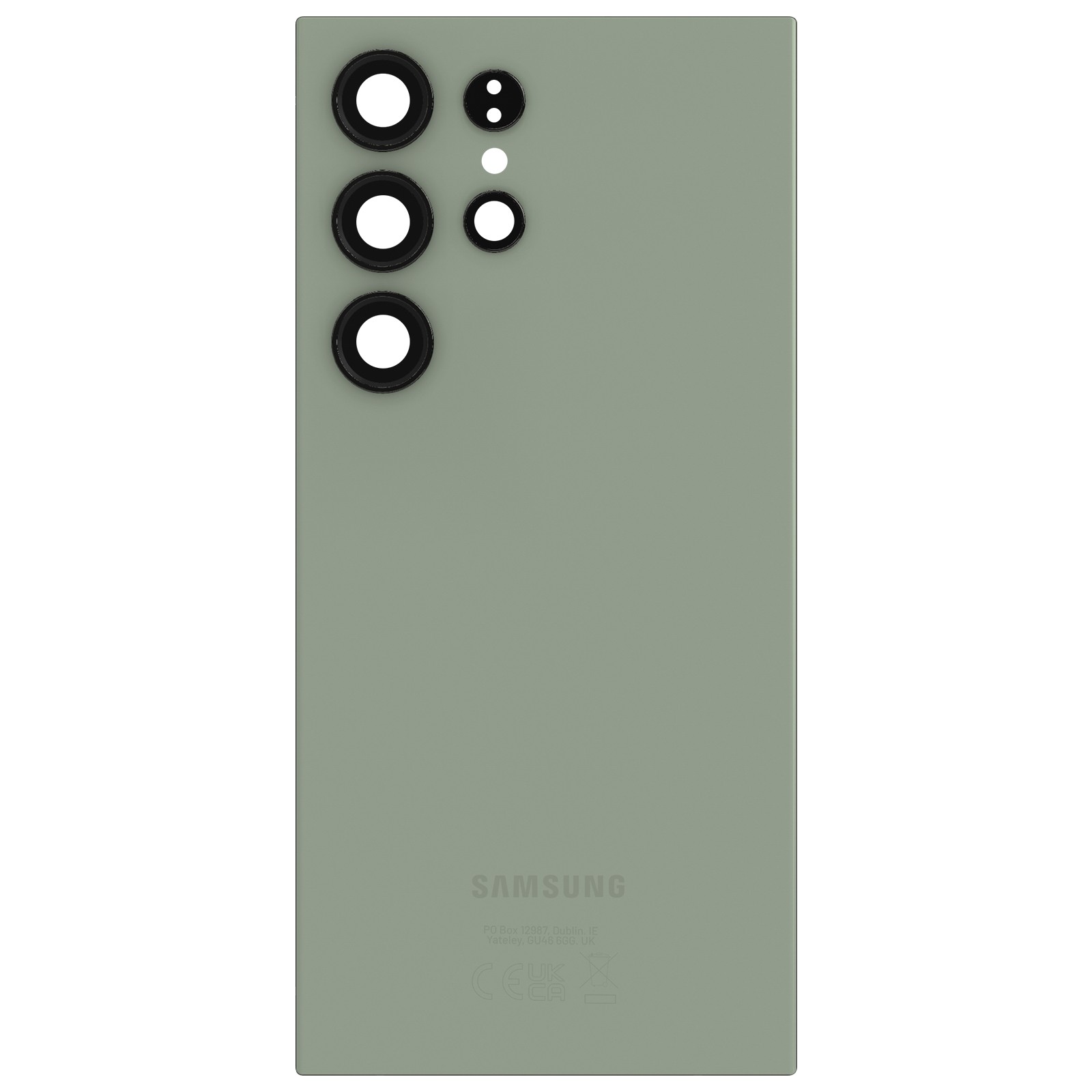 Vitre arrière Galaxy S24 Ultra pour réparer un dos brisé vert pâle