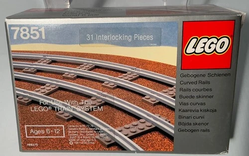 “VINTAGE” Lego 7851 Curved  Train Track “NEW” “FACTORY SEALED BOX”