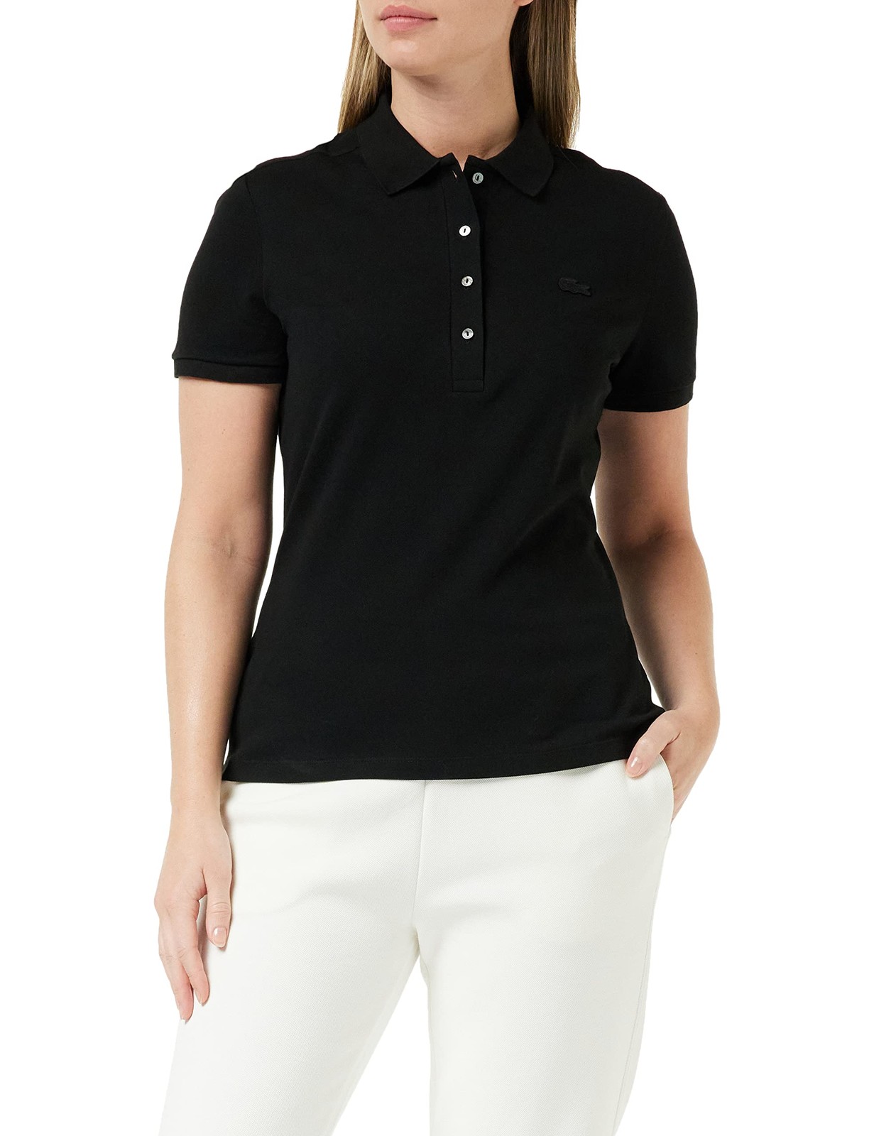 Lacoste Polo, Nero, 38 Donna