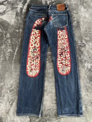 Evisu Jeans Herren 28 Blau Selvedge Daicock Osaka Heritage Japan Lot 2000