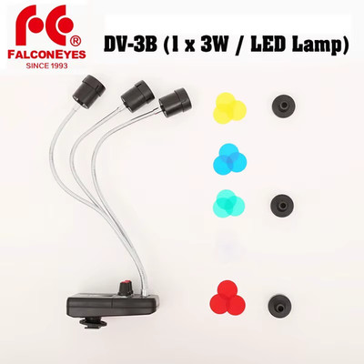 Falcon Eyes DV-3B Triple 3 LED Magic Background Light Color LED for Macro Shooti