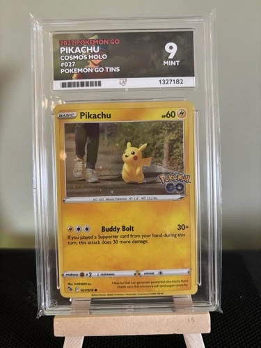 Pokémon TCG Pikachu 027/078 Cosmos Holo Pokemon GO - ACE 9 MINT