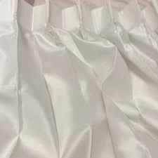 ANTIQUE WHITE DRAPERIES, JC PENNY HOME COLLECTION, RAYON/ACETATE - FULLY LINED