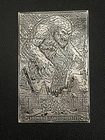 1/2oz Fine Silver Card Abominable Snow Monster Bar .999 Silver