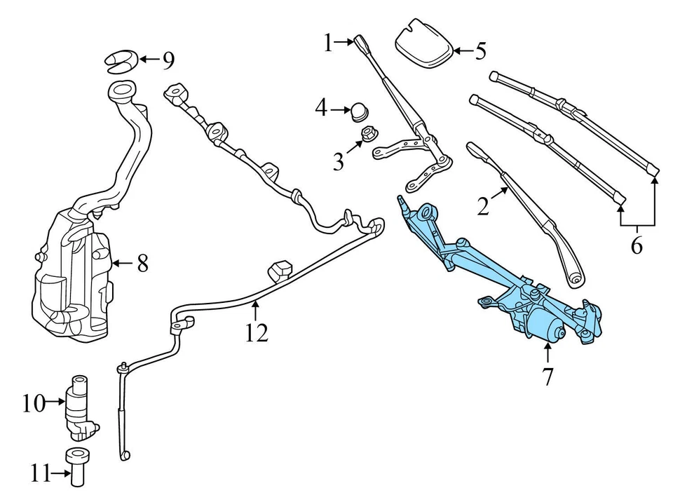 Mercedes-Benz Gla45 AMG 2015-2019 2,0 L - Transmisión limpiaparabrisas/soporte Foto 3 de 4