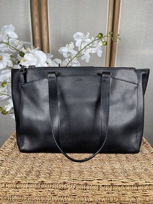 Hobbs schwarze Leder Arbeitstasche Tasche Handtasche