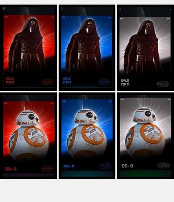 DIGITAL - Topps Star Wars Card Trader Luminaries Day 7 6 card lot SR/Rare/UC