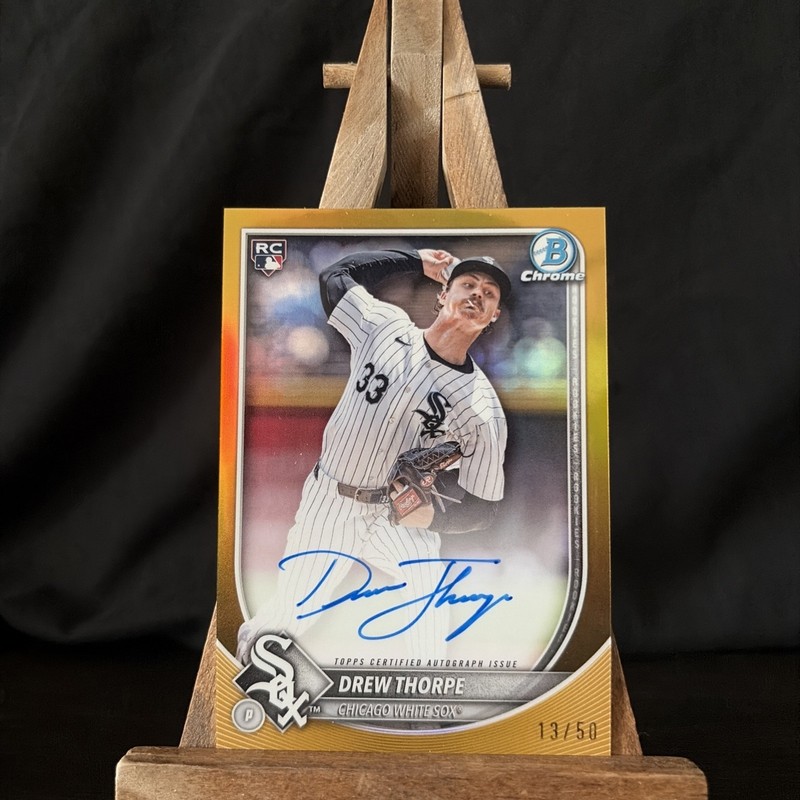 2025 Bowman Chrome Baseball #CRA-DT Drew Thorpe Auto Gold /50 Rookie RC