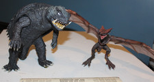 2003 Sega Large 11" Gamera 1965 15" Gyaos 1999 Vinyl Figure X-Plus Bandai Kaiju