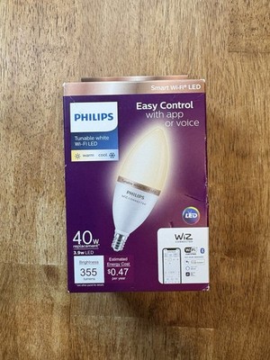 Philips Smart 40W Color Candle: LED, Dimmable W Remote Control