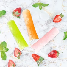 200pcs Ice Pop Bags, Plastic Disposable Popsicle Ice Lolly Candy Mold Bags wi...