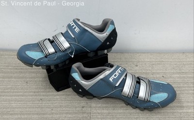 Forte Cm300l Cycling Shoes Blue Solid Athletic Shoe Men's Size 8