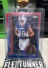 2025 Topps Chrome Red White Blue Refractor Dalton Kincaid Buffalo Bills #37