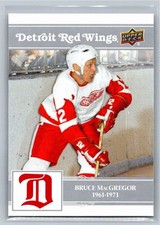 2025-26 UD Detroit Red Wings Centennial #87 Bruce MacGregor COUGARS Parallel