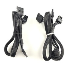  2 EVGA SuperNOVA G3/G2 Type 3/4 SATA Power Cables: 6  Pin to 3X