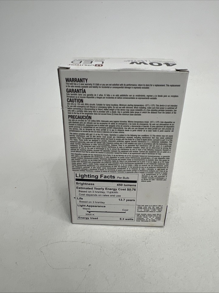 Utilitech Led Bulb Utilitech LED Lightbulb Warm White 40 W- A19 | eBay