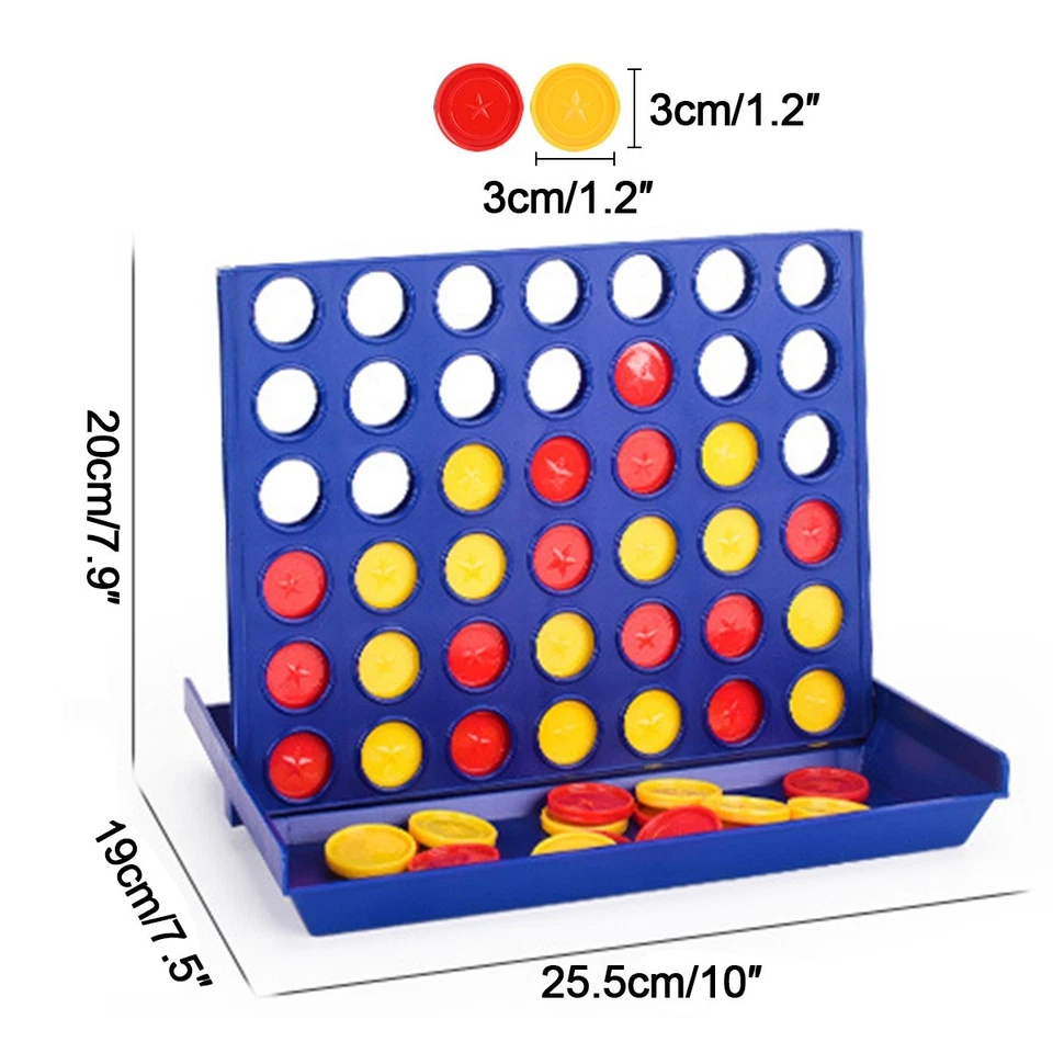 Connect Four In A Row 4 In A Line Board Game Kids Educational Toy Family - Image 3 of 4