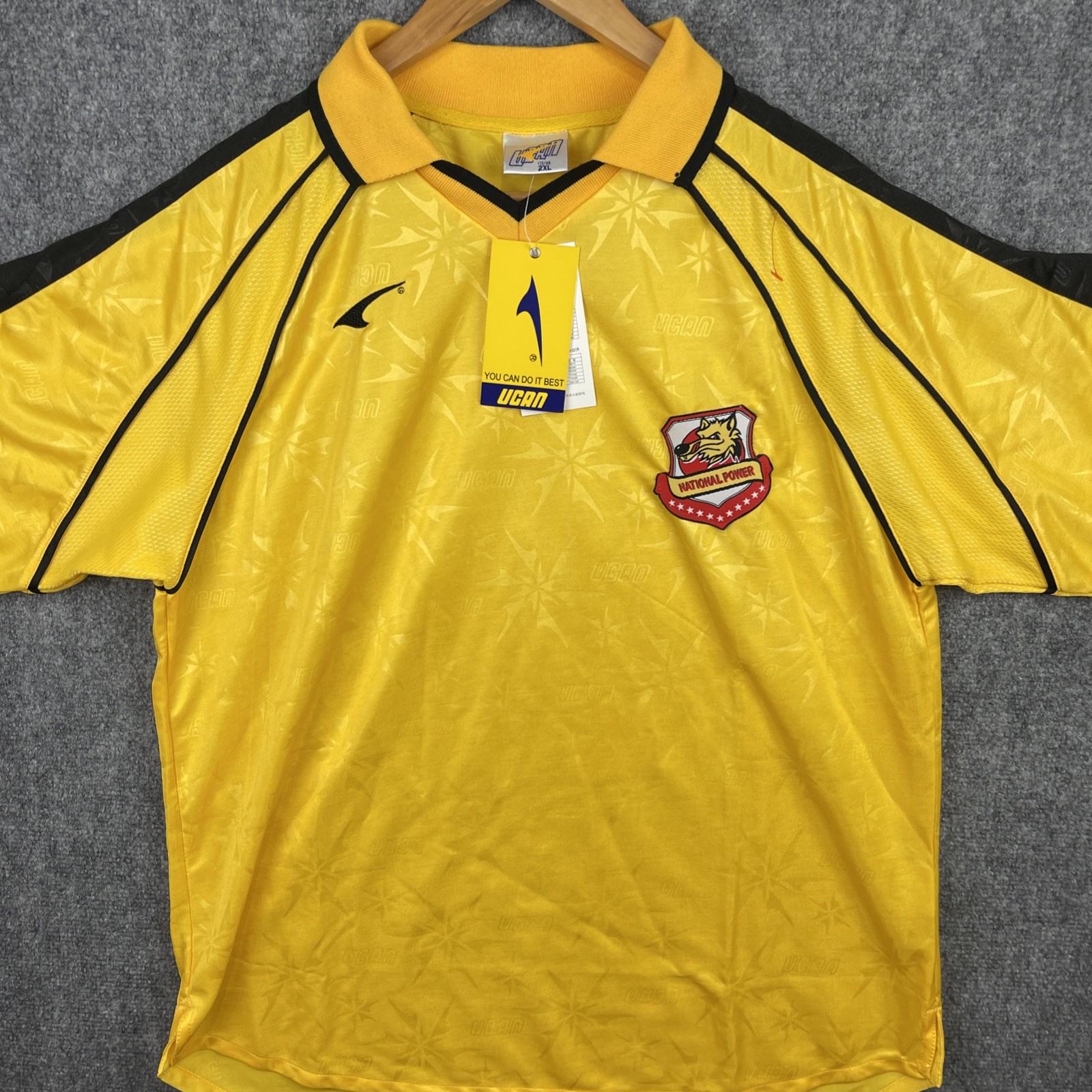 Vintage Shaanxi National Power FC Jersey Mens 2XL Yellow UCAN Northwest Wolves