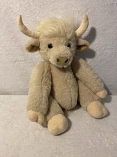 Scottish Cow 12  Stuffed Animal Posable Joints Highland Cow Plush Doll Toy