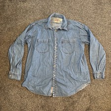 Men  s Levi  s Red Tab Long Sleeve Denim Button Down Shirt Size XL